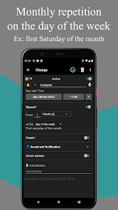 Screenshot 4 for Alarm and pill reminder MOD APK v1.33 (Premium Unlocked) Android