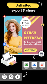 Screenshot 6 for Ad Maker Banner Maker MOD APK 38.0 (Premium Unlocked) Android