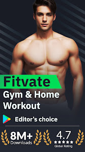 Fitvate Gym Home Workout MOD APK 9.4 (Premium Unlocked) Android screenshot