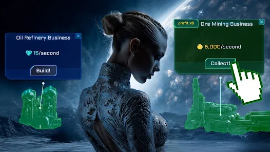 Idle Space Business Tycoon MOD APK 2.1.78 (Unlimited Diamonds) Android screenshot