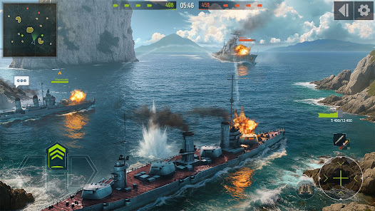 Screenshot 4 for Navy War Modern Battleship MOD APK 5.05.09 (No Skill CD) Android