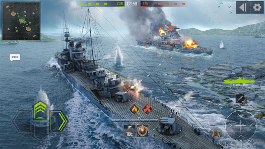 Screenshot 3 for Navy War Modern Battleship MOD APK 5.05.09 (No Skill CD) Android
