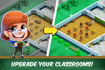 Screenshot 1 for Idle High School Tycoon MOD APK 1.19.0 (Unlimited Diamonds) Android