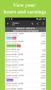 Screenshot 3 for Timesheet Work Hours Tracker MOD APK 13.8.5 (Premium Unlocked) Android