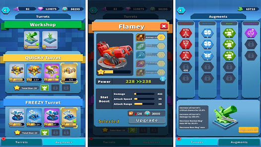 Screenshot 2 for Turret Merge Defense MOD APK 1.8.3 (Unlimited Money) Android