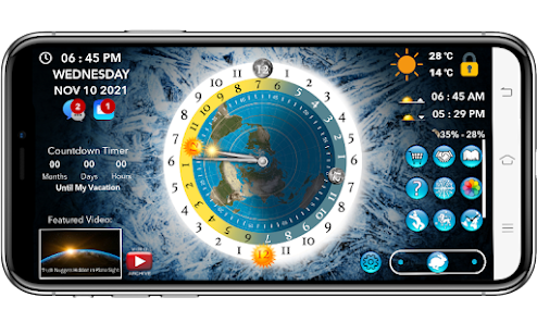 Screenshot 5 for Flat Earth Sun Moon & amp Zodiac Clock APK 5.11.1 (Patched) Android