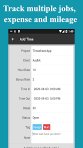 Screenshot 7 for Timesheet Work Hours Tracker MOD APK 13.8.5 (Premium Unlocked) Android