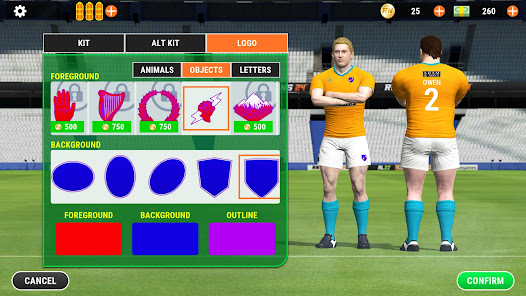 Screenshot 6 for Rugby Nations 24 MOD APK 1.3.0.171(Dumb Enemy Unlimited Money No ADS) Android