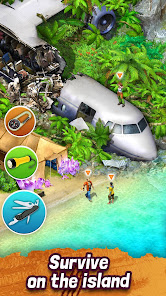 Screenshot 3 for Survivors Match 3 Lost Island MOD APK 1.15.1200 (Unlimited Diamonds) Android