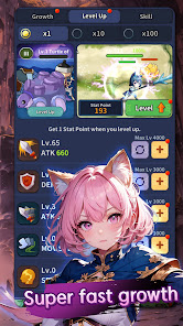 Screenshot 7 for Raising a Girl Hunter Idle RPG MOD APK 0.0.8 (Damage Multiplier God Mode) Android