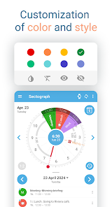 Screenshot 3 for Sectograph Day Time planner MOD APK 5.27.1 (Pro Unlocked) Android