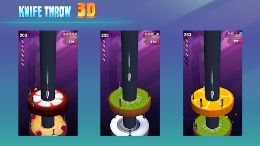 Screenshot 4 for Knife Throw 3D MOD APK 2.32 (Unlimited Gold Spin) Android