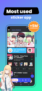 999K Anime Stickers WASticker MOD APK 6.1 (Premium Unlocked) Android screenshot