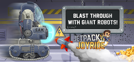 Screenshot 1 for Jetpack Joyride Mod APK 1.99.7 (money) Android