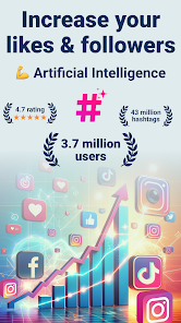 Hashtags AI Follower Booster MOD APK 1.2.6 (Premium Unlocked) Android screenshot