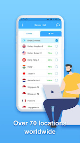 Screenshot 3 for Speedy Quark VPN VPN Master MOD APK 2.1.2 (Premium Unlock) Andriod