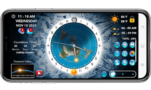 Flat Earth Sun Moon & amp Zodiac Clock APK 5.11.1 (Patched) Android screenshot
