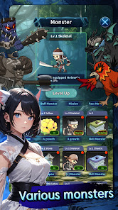 Screenshot 4 for Raising a Girl Hunter Idle RPG MOD APK 0.0.8 (Damage Multiplier God Mode) Android