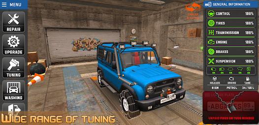 Screenshot 4 for Russian Car Driver UAZ HUNTER MOD APK 1.0.2 (Unlimited Money) Android