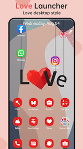 Love Launcher lovely launcher MOD APK 4.1 (Premium Unlocked) Android screenshot